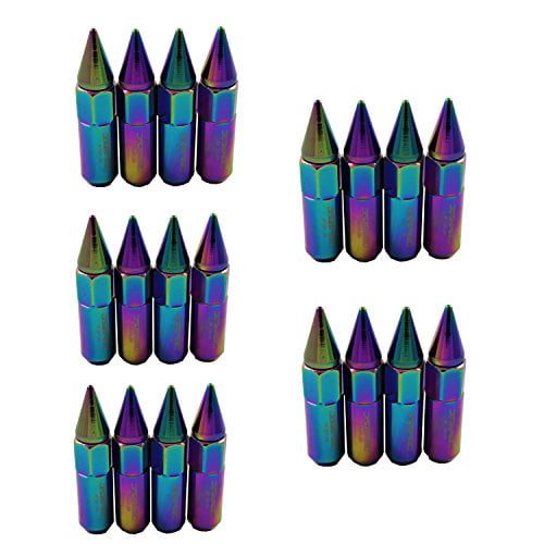 JDMSPEED New Purple 20PCS M12X1.5 Cap Spiked Extended Tuner 60mm Aluminum Wheels Rims Lug Nuts JDMSPEED New Purple 20PCS M12X1.5 Cap Spiked Extended Tuner 60mm Aluminum Wheels Rims Lug Nuts